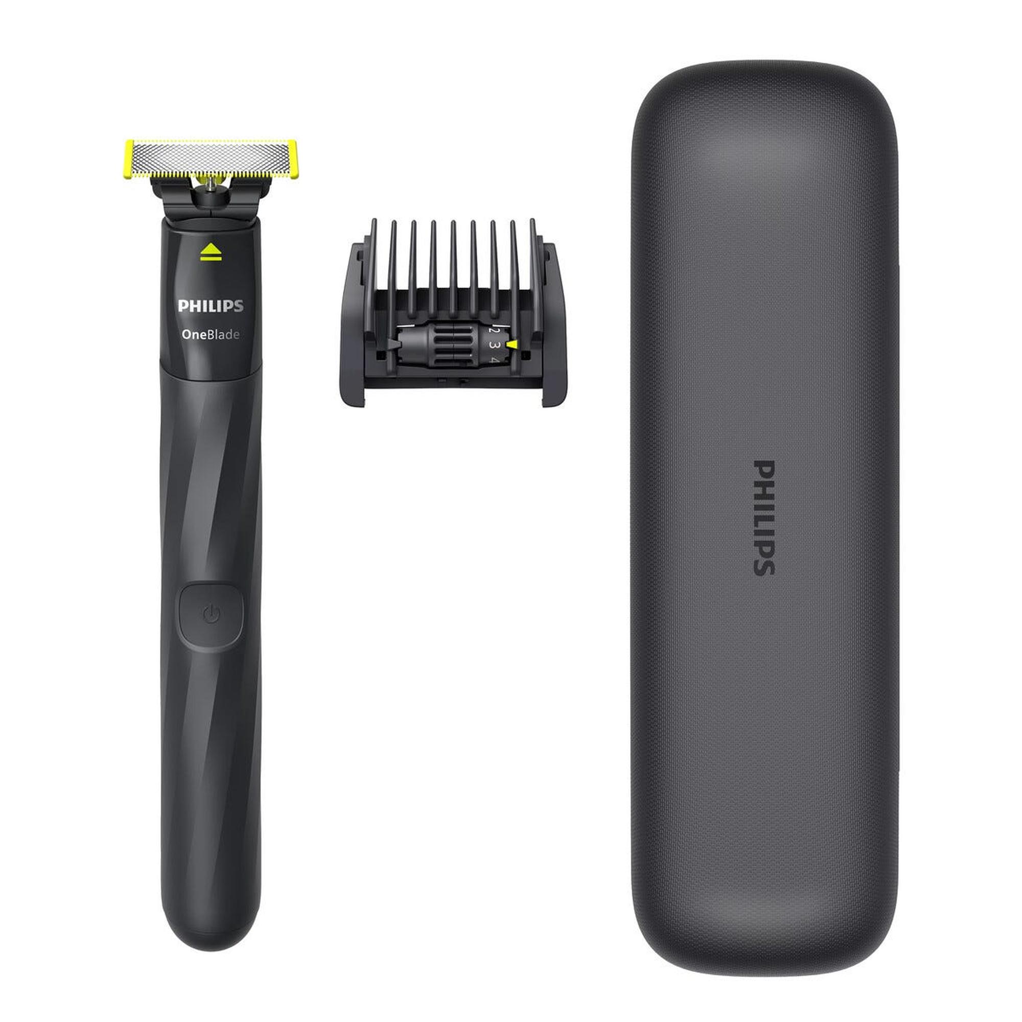 Philips OneBlade QP1424/10 -hybridipartakone ja trimmeri, hiilenharmaa