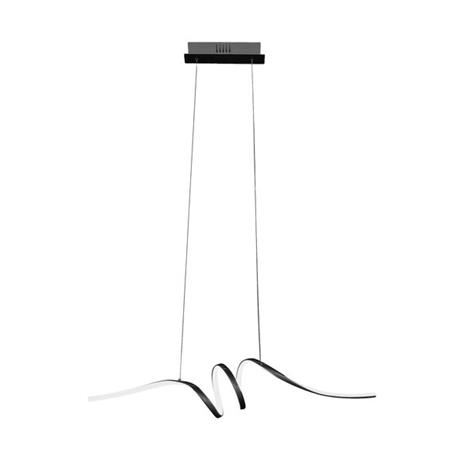 LED-kattokruunu johdossa LOOP LED/28W/230V musta