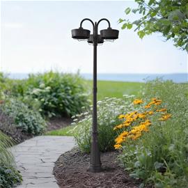 Prios LED-ulkovalaisin Thorus, 204 cm, musta, 3-valo, IP44