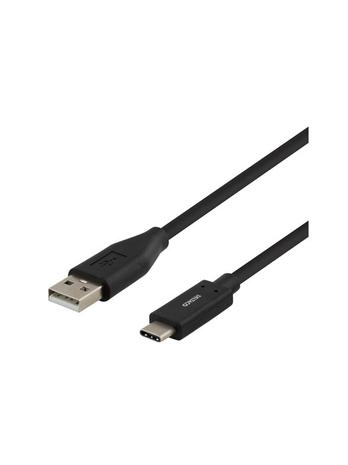 DELTACO HI-SPEED black USB-C to USB-A