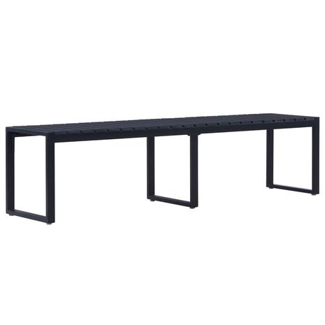 vidaXL Puutarhapenkki 180 cm polystyreenilevy musta