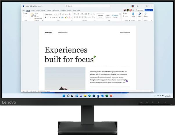 24" Lenovo L24-4e - 1920x1080 (FHD) - 100Hz - IPS