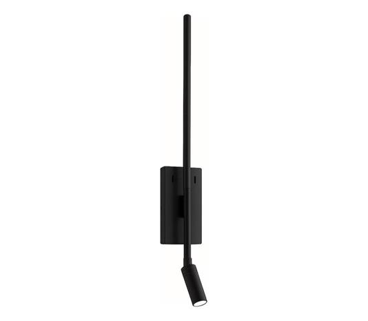 LED-seinävalaisin TORCH LED/6W/230V + LED/3W musta – kuva 1/2