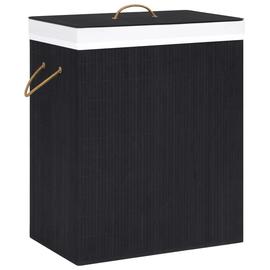 vidaXL Bambu pyykkikori musta 100 l