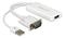 De-Lock VGA â€“ VGA (D-Sub) + USB -adapteri, Valkoinen – kuva 3