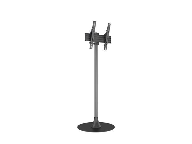 Multibrackets M stand - for flat panel - single pole round floor base - black 50 kg 65" 100 x 100 mm