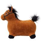 Krea Hop And Bounce Plush Horse Brown