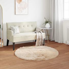 vidaXL Tekonahkasheepskinmatto Beige 100 x 100 cm Polyesteri