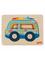 Goki Wooden Layer Puzzle Car 5 pcs. Puu – kuva 1