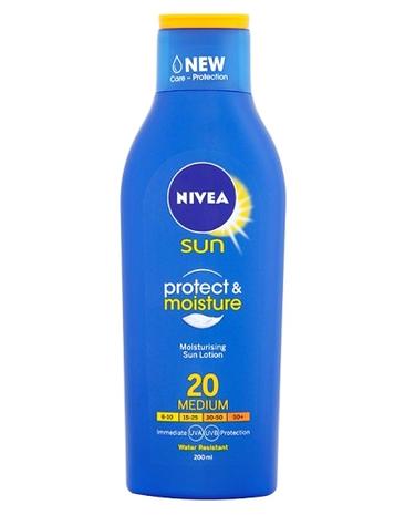 Nivea Sun Protect And Moisture SPF 20 Medium 200 ml – kuva 1/1
