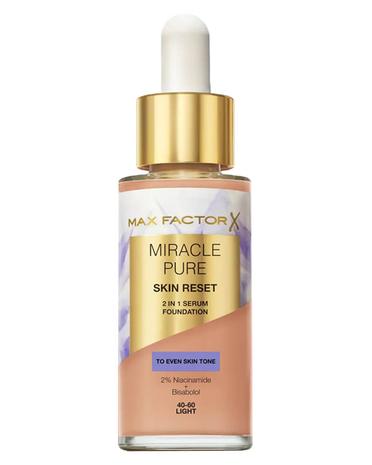 Max Factor Miracle Pure 2in1 Skin Reset Serum Foundation 40-60 Light – kuva 3/8