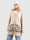 Passenger Snoozle Recycled Knitted Hooded Neuletakki oatmeal Naiset