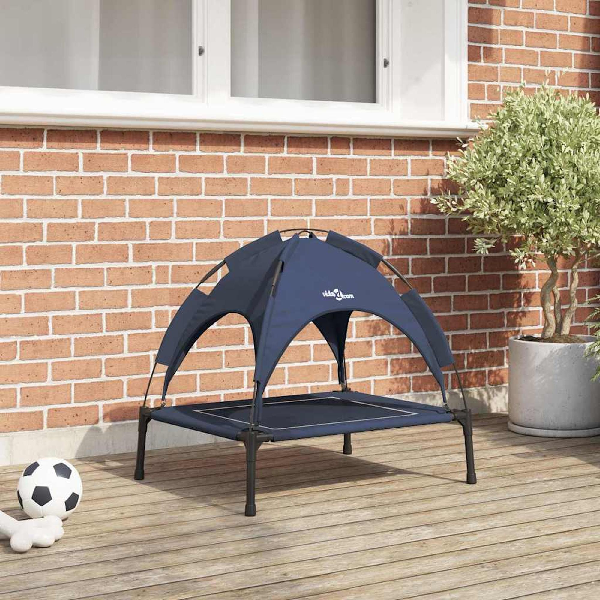 vidaXL Koiran Peti 63 x 49,5 x 60 cm Teräs Laivastonsininen