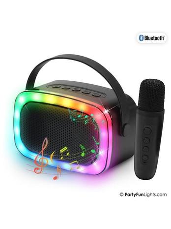 Party Fun Lights - Mini Karaoke Speaker with Wireless Microphone - (605607)