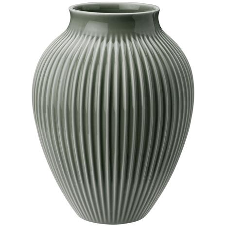 Knabstrup Keramik - Ripple Maljakko 20 cm Celadon Green