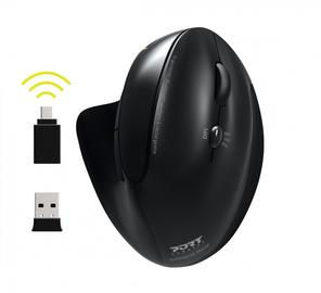 PORT Designs Ergonomic Rechargeable Wireless (900706-BT), langaton pystyhiiri