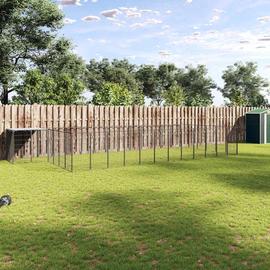 vidaXL Koiranhäkki musta 22,99 mÂ² teräs