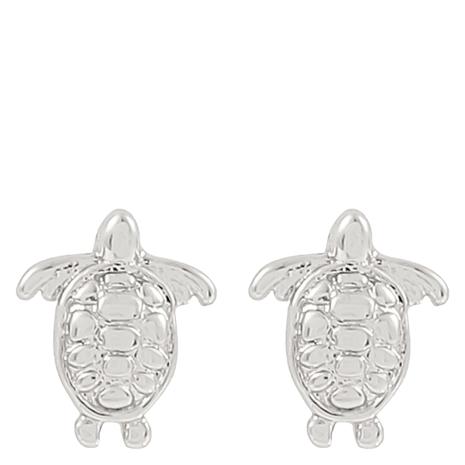 Timi of Sweden Mini Turtle Stud Earrings Silver