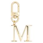 DARK Metal Letter Bag Charm Letter M Gold