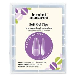 Le Mini Macaron Le Gel Soft Gel Tips Medium Coffin