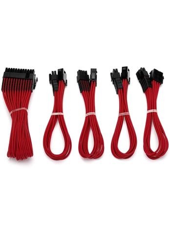 DUTZO Sleeved Power Extention Cable Kit (v2) - Punainen – kuva 1/2