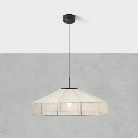 Riippuvalo Alia, beige/musta, Ø 57 cm, kangas/metalli – kuva 2/3
