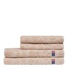 Lexington - Veluuri Jacquard pyyhe lehtikuviolla 100x150 cm vaalea beige