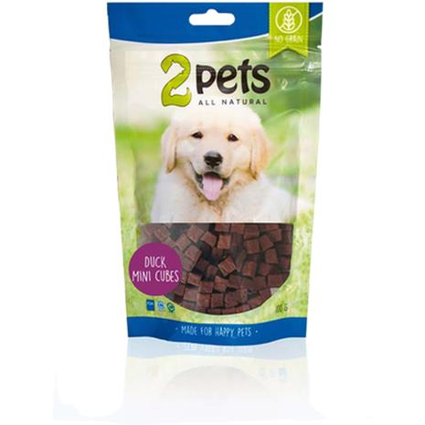 2 pets Dogsnack MiniCubes Duck 100 g