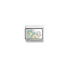 Nomination Composable Classic symbols enamel myosotis light blue 630302/09