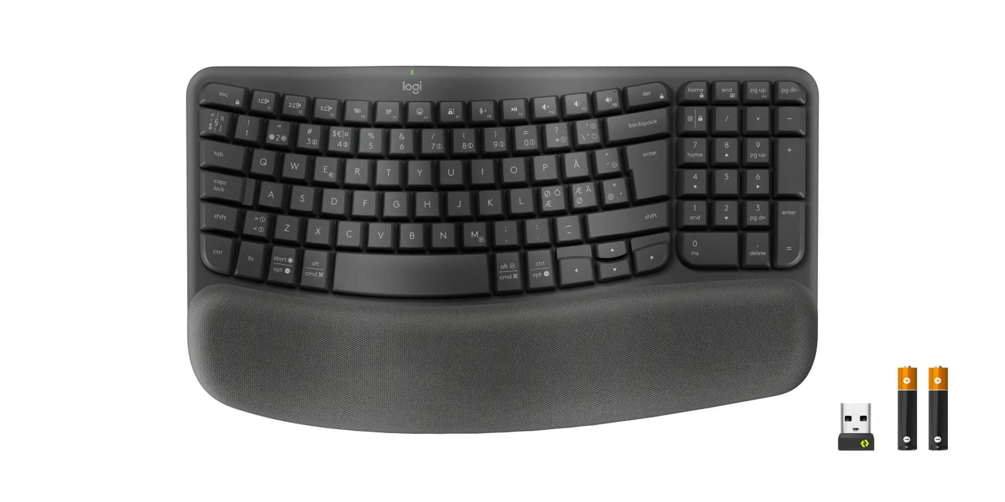 Logitech Wave Keys for Business -langaton ergonominen näppäimistö, grafiitti