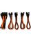 DUTZO Sleeved Power Extention Cable Kit (v2) - Musta / Oranssi – kuva 1