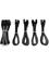 DUTZO Sleeved Power Extention Cable Kit (v2) - Musta / Harmaa – kuva 1