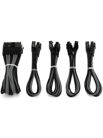 DUTZO Sleeved Power Extention Cable Kit (v2) - Musta / Harmaa – kuva 1/1