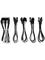 DUTZO Sleeved Power Extention Cable Kit (v2) - Musta / Valkoinen – kuva 1