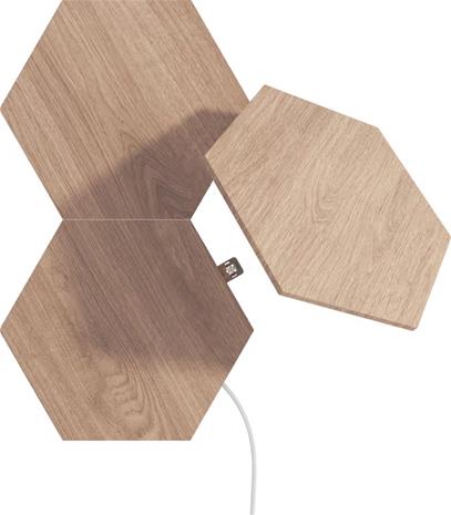 Nanoleaf Elements Wood Look Hexagons, laajennuspakkaus, 3 paneelia