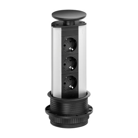 EVOline Port 3 pistorasia (musta) – kuva 1/2