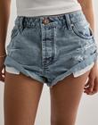 One Teaspoon - Sininen - Messed Up Bandits Low Waist Denim Short