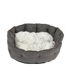 Dogman Pet Bed Classy Memory Foam Oval Grey XL 84x80x34cm