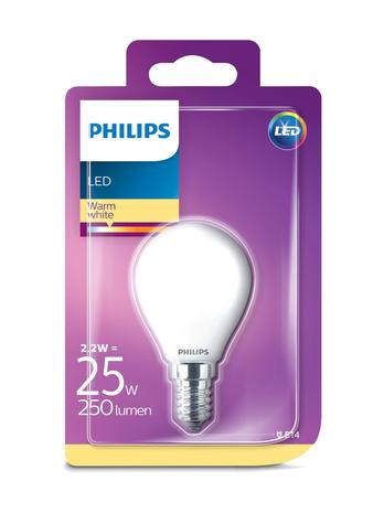 Philips LEDClassic Philips LEDClassic mainoslamppu 2,2W P45 E14 huurrettu