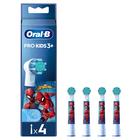 Braun Oral-B Stages Power Kids (Frozen/Cars/Mickey/Star Wars/Princess/Avengers/Toy Story), vaihtoharjat 4 kpl
