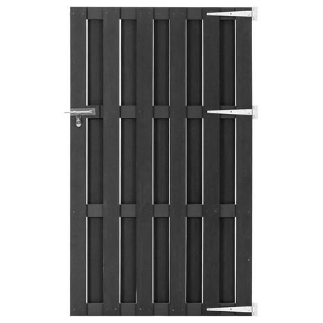 vidaXL Puutarhaportti WPC 100x180 cm harmaa
