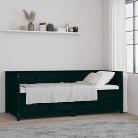 vidaXL Sohvasänky musta 80x200 cm täysi mänty