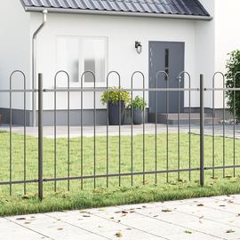 vidaXL Puutarhapiha Hoop Top Harmaa 11,9x1 m Teräs