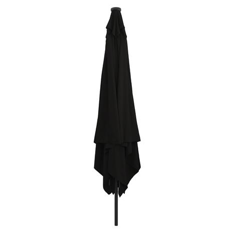 vidaXL Neliskanttinen Puutarhateltta LED-valoilla 295x245 cm Musta
