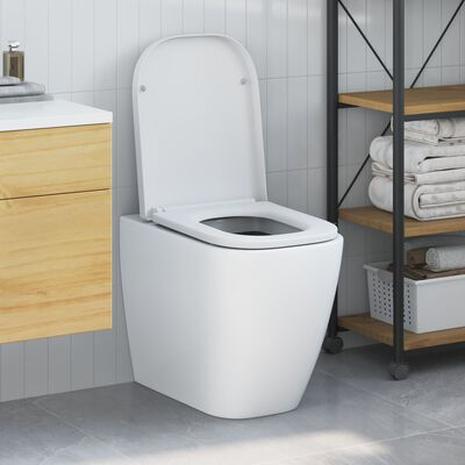 vidaXL Nopeasti Vapautuva WC-istuin Pehmeällä Suljenta Duroplast Valkoinen – kuva 2/6