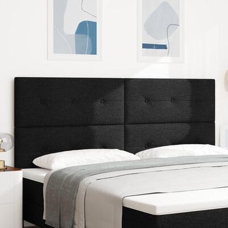 vidaXL LED-päätymakuuhuoneeseen Musta 100 cm Kangas