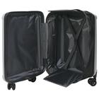 vidaXL taitettava matkalaukku kovakotelo 24'' hopea 43x27x66 cm ABS