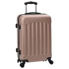 VidaXL Matkalaukkusetti 3 kpl Kovakuorinen Rose kultainen 20” 24” 28” ABS