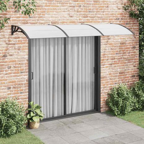 vidaXL Ovikatos musta 300x100 cm polykarbonaatti