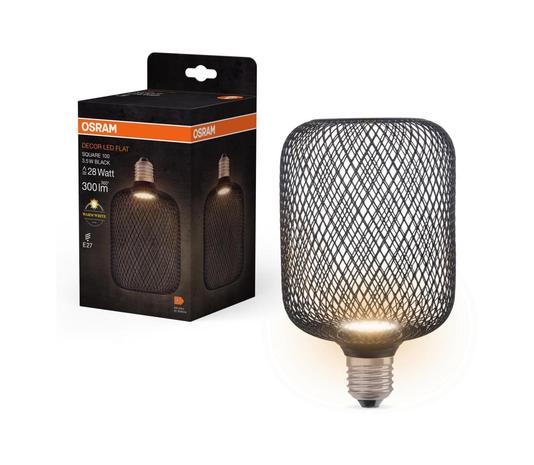 LED-polttimo DECOR FLAT E27/3,5W/230V 2700K musta - Osram – kuva 1/3